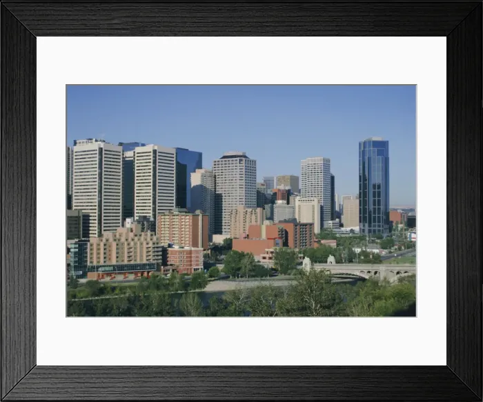 Framed Print : Skyline of central business district, Calgary, Alberta, Canada, North America Framed Print : Skyline of central business district, Calgary, Alberta, Canada, North America