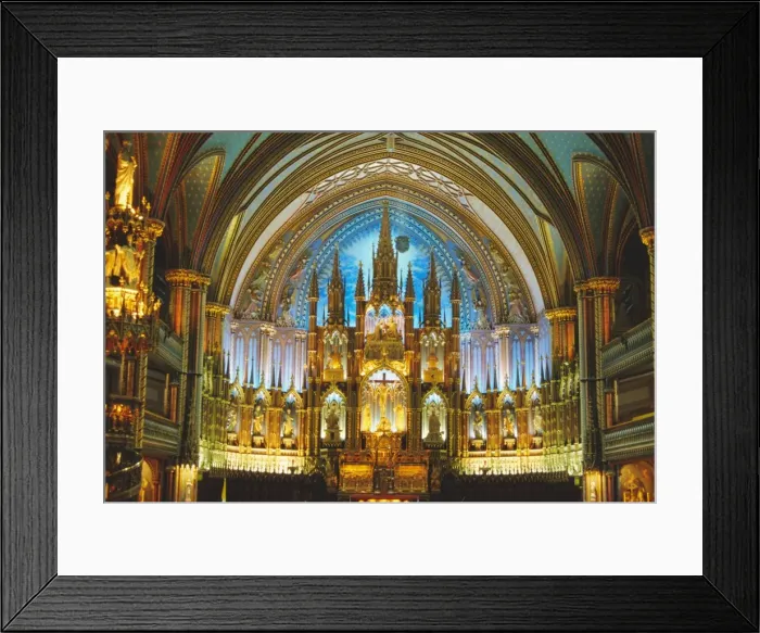 Framed Print : Interior, Basilica of Notre Dame, Montreal, Quebec Province, Canada Framed Print : Interior, Basilica of Notre Dame, Montreal, Quebec Province, Canada