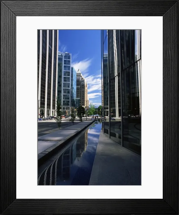 Framed Print : Downtown skyscrapers lining Burrard Street, Vancouver, British Columbia (B Framed Print : Downtown skyscrapers lining Burrard Street, Vancouver, British Columbia (B