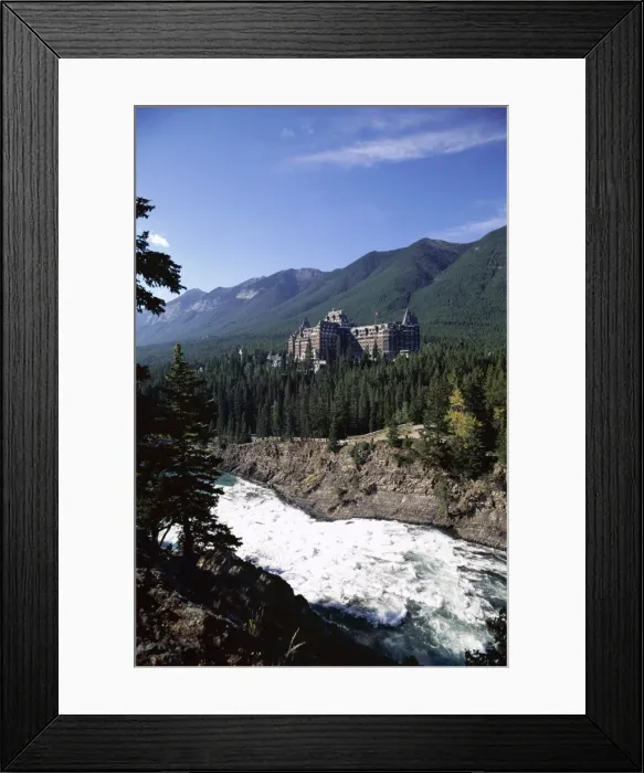 Framed Print : Bow River and Banff Springs Hotel, Banff National Park, Rocky Mountains Framed Print : Bow River and Banff Springs Hotel, Banff National Park, Rocky Mountains