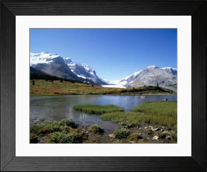 Framed Print : Athabasca Glacier and Sunwapta Lake, Rocky Mountains, Jasper National Park Framed Print : Athabasca Glacier and Sunwapta Lake, Rocky Mountains, Jasper National Park
