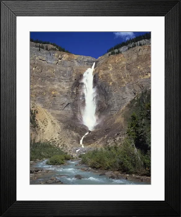 Framed Print : The Takkakaw Falls in the Yoho Valley in the Yoho National Park in the Rocky Mountains Framed Print : The Takkakaw Falls in the Yoho Valley in the Yoho National Park in the Rocky Mountains