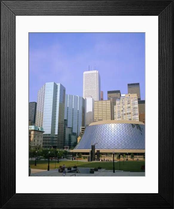 Framed Print : Roy Thompson Hall (Theatre) in the foreground, in the business centre of Toronto Framed Print : Roy Thompson Hall (Theatre) in the foreground, in the business centre of Toronto