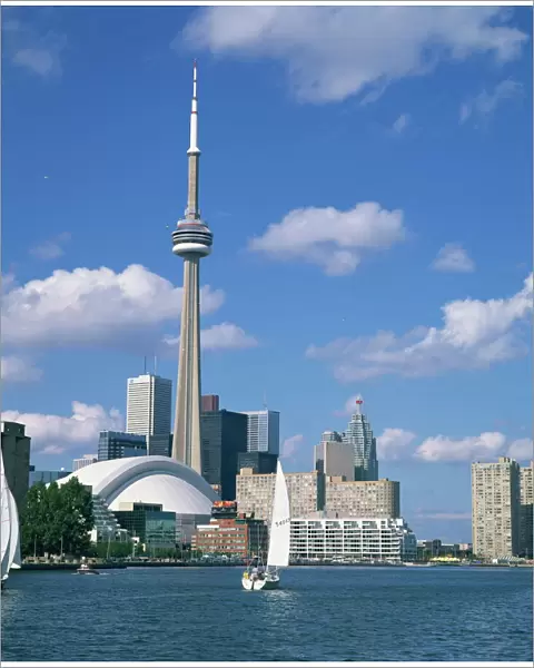 The C. N. Tower and the Toronto skyline, Ontario, Canada, North America