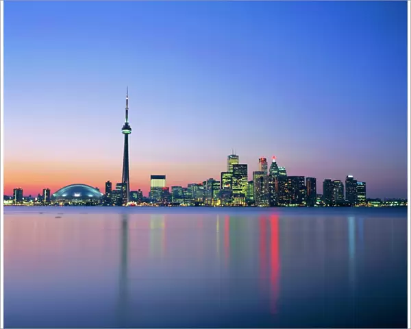 City skyline including the CN Tower, Toronto, Ontario, Canada