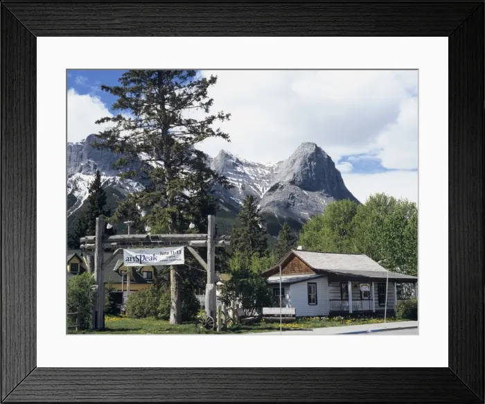Framed Print : N. W. Mounted Police barracks dating from 1893, the last NWMP barracks on its original site in Western Canada was restored in 1989, Canmore, Alberta, Canada Framed Print : N. W. Mounted Police barracks dating from 1893, the last NWMP barracks on its original site in Western Canada was restored in 1989, Canmore, Alberta, Canada
