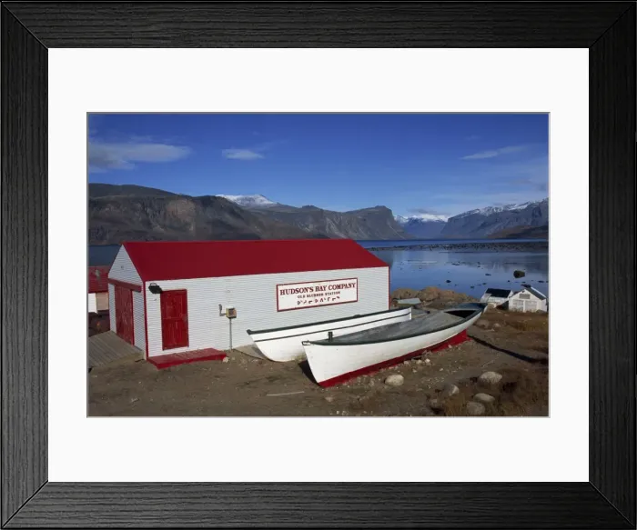 Framed Print : Hudson bay company building, Pangnitung, Baffin Island, Canadian Arctic Framed Print : Hudson bay company building, Pangnitung, Baffin Island, Canadian Arctic