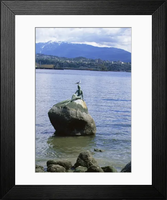 Framed Print : Mermaid statue, Vancouver, British Columbia, Canada, North America Framed Print : Mermaid statue, Vancouver, British Columbia, Canada, North America