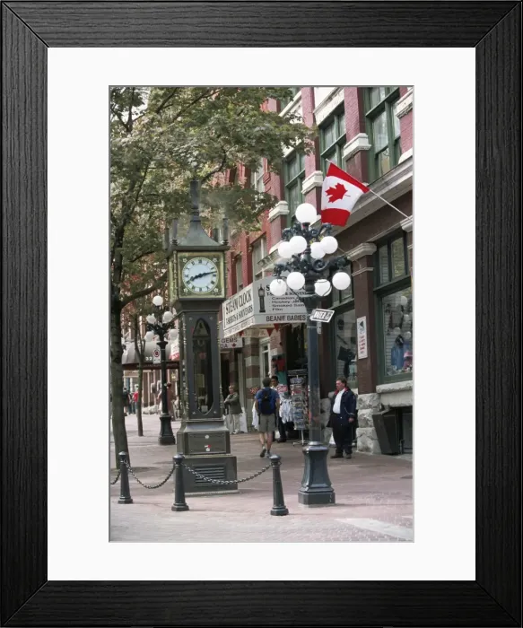 Framed Print : Steam clock in Gastown, Vancouver, British Columbia, Canada, North America Framed Print : Steam clock in Gastown, Vancouver, British Columbia, Canada, North America