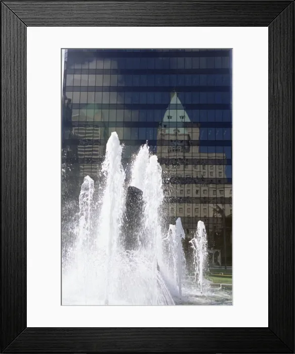 Framed Print : Reflection of the Fairmont Hotel, Vancouver, British Columbia, Canada, North America Framed Print : Reflection of the Fairmont Hotel, Vancouver, British Columbia, Canada, North America