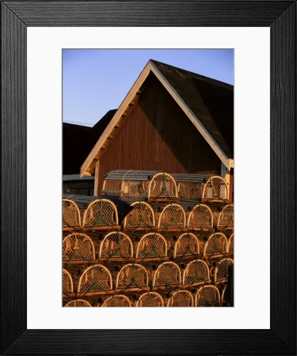 Framed Print : Lobster traps in Rustico harbour, Prince Edward Island, Canada, North America Framed Print : Lobster traps in Rustico harbour, Prince Edward Island, Canada, North America
