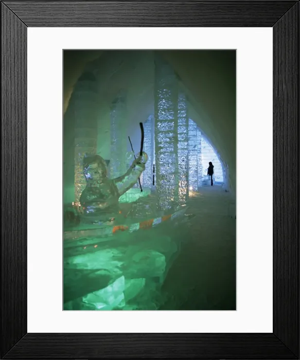 Framed Print : Ice sculptures, Ice Hotel, Quebec, Quebec, Canada, North America Framed Print : Ice sculptures, Ice Hotel, Quebec, Quebec, Canada, North America