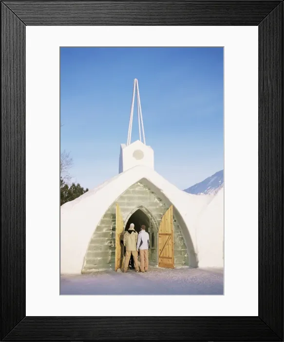 Framed Print : Ice chapel, Ice Hotel, Quebec, Quebec, Canada, North America Framed Print : Ice chapel, Ice Hotel, Quebec, Quebec, Canada, North America