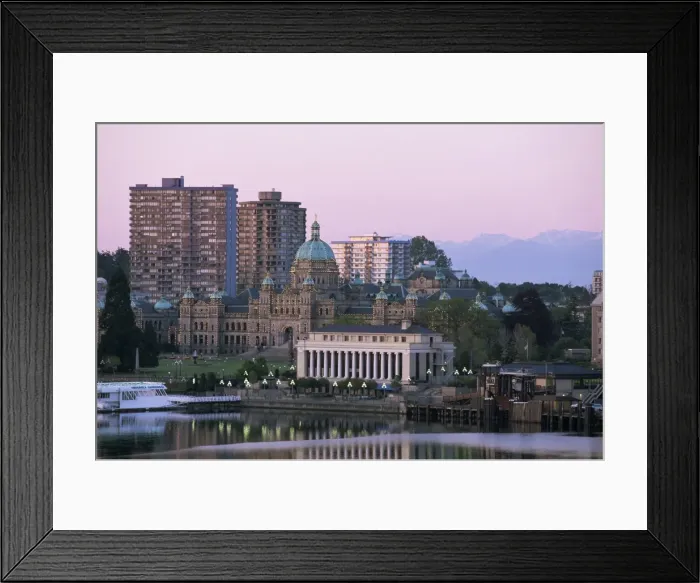 Framed Print : Downtown at sunrise, Victoria, British Columbia (B. C. ), Canada, North America Framed Print : Downtown at sunrise, Victoria, British Columbia (B. C. ), Canada, North America