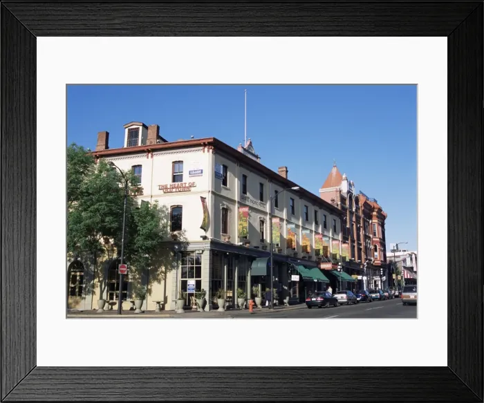 Framed Print : Historic buildings, Victoria, British Columbia, Canada, North America Framed Print : Historic buildings, Victoria, British Columbia, Canada, North America