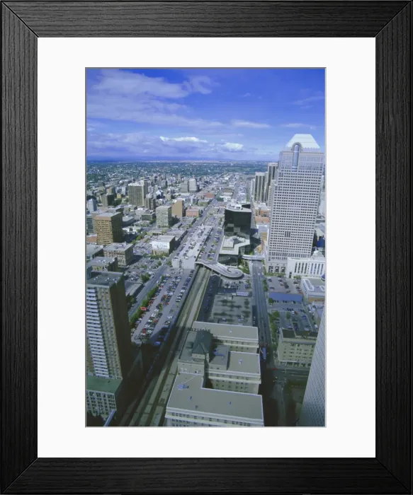 Framed Print : View of city from Tower, Calgary, Alberta, Canada, North America Framed Print : View of city from Tower, Calgary, Alberta, Canada, North America