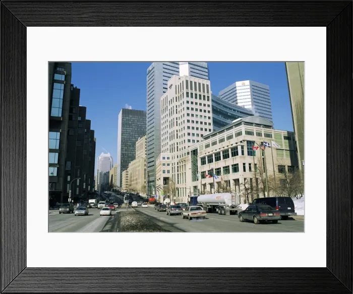 Framed Print : Street scene, city of Montreal, Quebec, Canada, North America Framed Print : Street scene, city of Montreal, Quebec, Canada, North America