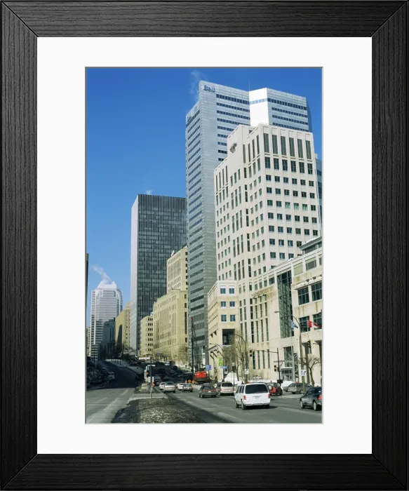 Framed Print : Street scene, city of Montreal, Quebec, Canada, North America Framed Print : Street scene, city of Montreal, Quebec, Canada, North America