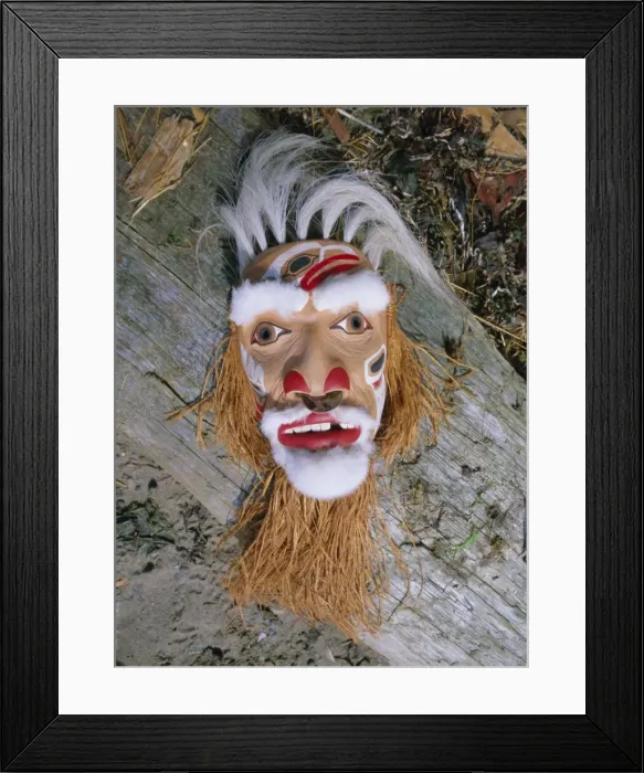 Framed Print : Shaman mask, Queen Charlotte Islands, British Columbia (B. C. ), Canada, North America