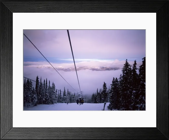 Framed Print : Chair lift in the early morning, 2010 Winter Olympic Games site, Whistler Framed Print : Chair lift in the early morning, 2010 Winter Olympic Games site, Whistler