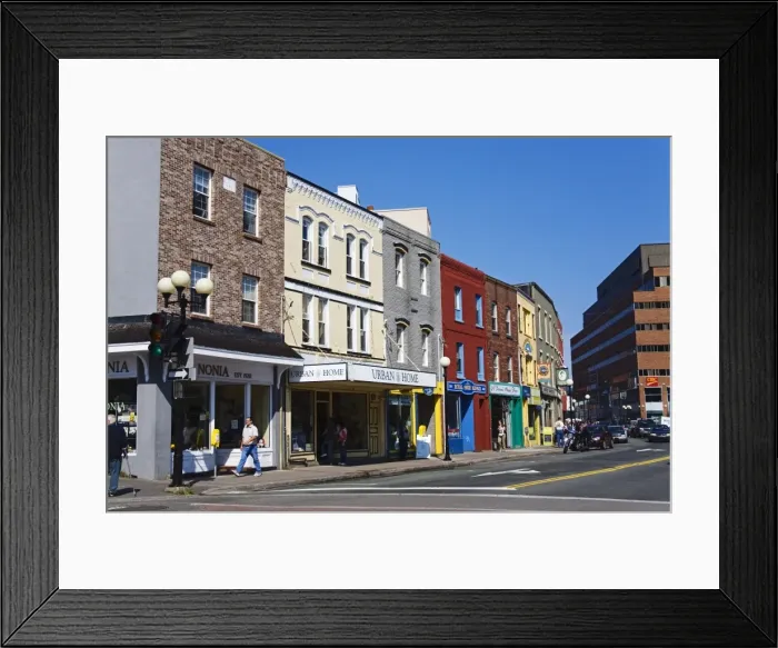 Framed Print : Water Street, St. Johns City, Newfoundland, Canada, North America Framed Print : Water Street, St. Johns City, Newfoundland, Canada, North America