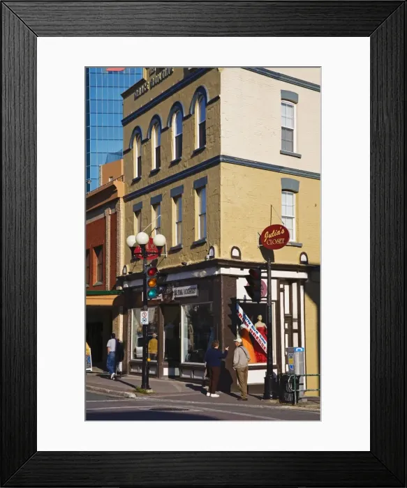 Framed Print : Water Street, St. Johns City, Newfoundland, Canada, North America Framed Print : Water Street, St. Johns City, Newfoundland, Canada, North America