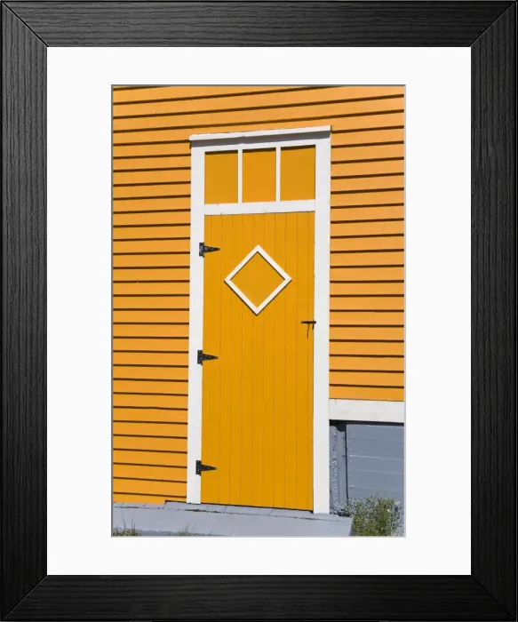 Framed Print : Colorful door in St. Johns City, Newfoundland, Canada, North America