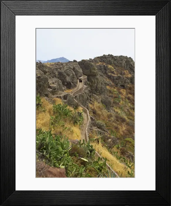 Framed Print : Irrigation canal near Alajero, La Gomera, Canary Islands, Spain, Atlantic, Europe Framed Print : Irrigation canal near Alajero, La Gomera, Canary Islands, Spain, Atlantic, Europe