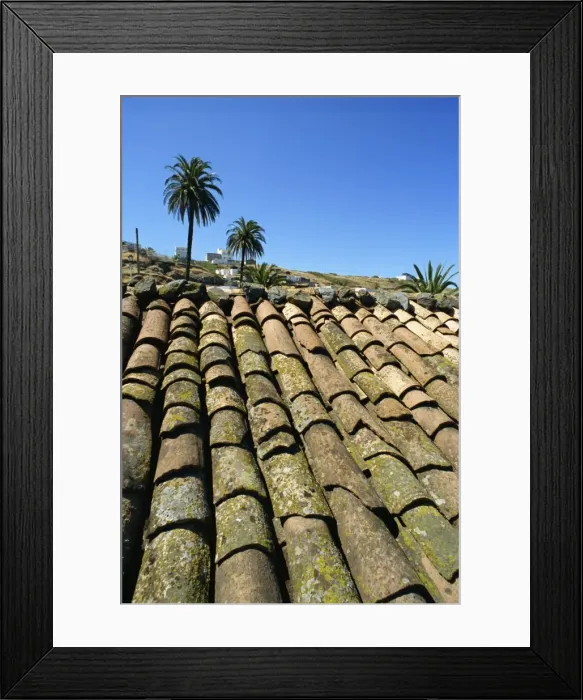 Framed Print : Roof tiles, southeast area near Las Hayas, La Gomera, Canary Islands, Spain Framed Print : Roof tiles, southeast area near Las Hayas, La Gomera, Canary Islands, Spain