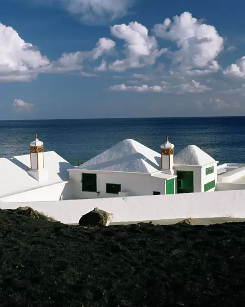 Beach houses, Lanzarote, Canary Islands, Spain, Atlantic, Europe