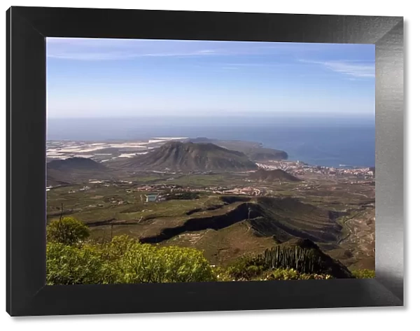 Playa de las Americas resort, looking south west from El Roque, Arona, south west Tenerife