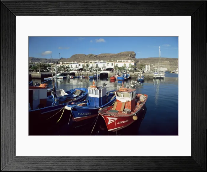 Framed Print : Puerto de Mogan, Gran Canaria, Canary Islands, Spain, Atlantic, Europe Framed Print : Puerto de Mogan, Gran Canaria, Canary Islands, Spain, Atlantic, Europe