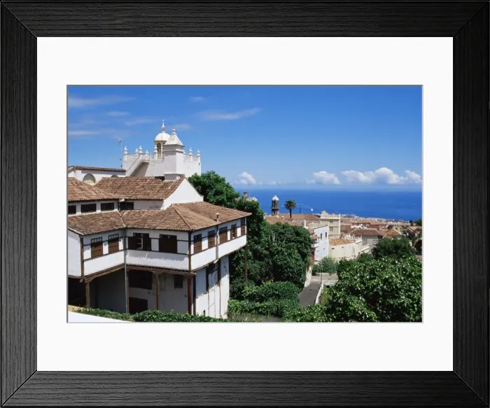 Framed Print : Houses and sea view, La Orotava, Tenerife, Canary Islands, Spain, Atlantic, Europe Framed Print : Houses and sea view, La Orotava, Tenerife, Canary Islands, Spain, Atlantic, Europe