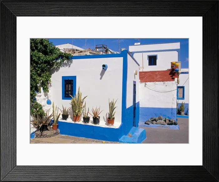 Framed Print : Typical old fishermans house, Puerto de las Nieves, Gran Canaria, Canary Islands Framed Print : Typical old fishermans house, Puerto de las Nieves, Gran Canaria, Canary Islands