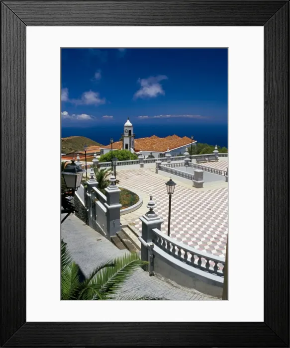 Framed Print : Valverde main church and square, Valverde, El Hierro, Canary Islands, Spain Framed Print : Valverde main church and square, Valverde, El Hierro, Canary Islands, Spain