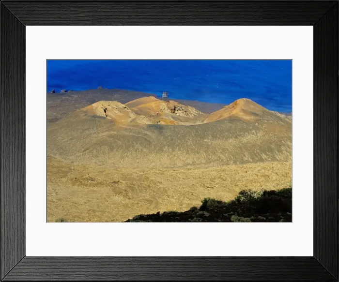 Framed Print : View of volcano cone taken from la Dehesa, with sea beyond, El Hierro, Canary Islands Framed Print : View of volcano cone taken from la Dehesa, with sea beyond, El Hierro, Canary Islands