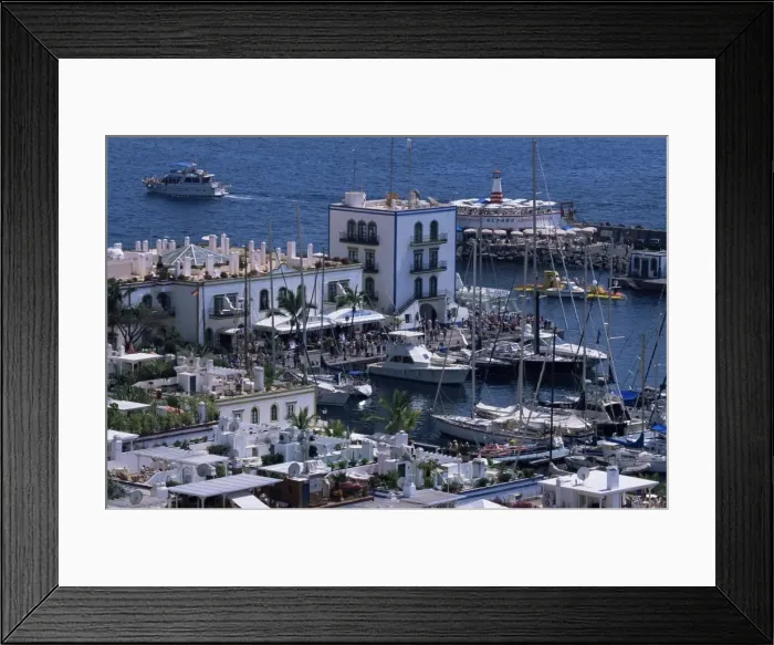Framed Print : Puerto de Mogan, Gran Canaria, Canary Islands, Spain, Atlantic Ocean, Europe Framed Print : Puerto de Mogan, Gran Canaria, Canary Islands, Spain, Atlantic Ocean, Europe