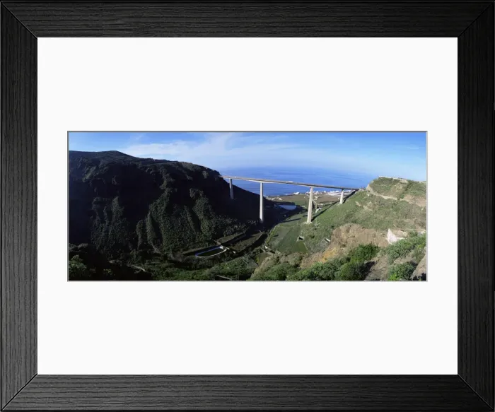 Framed Print : Bridge for GC2 above San Felipe, north coast, Gran Canaria, Canary Islands Framed Print : Bridge for GC2 above San Felipe, north coast, Gran Canaria, Canary Islands