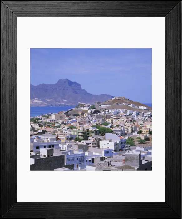 Framed Print : The main port of Mindelo on the island of Sao Vicente, Cape Verde Islands Framed Print : The main port of Mindelo on the island of Sao Vicente, Cape Verde Islands