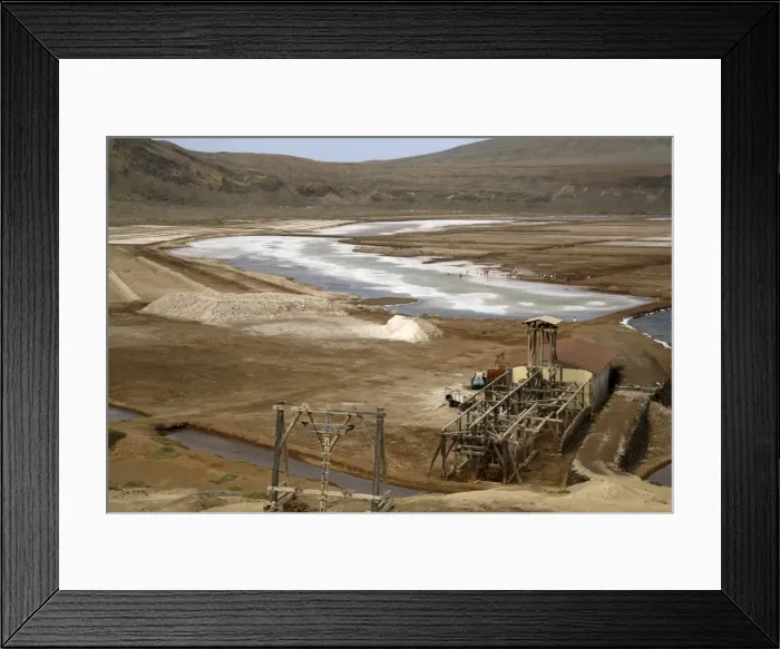 Framed Print : Pedro Lume Salt Pans, Sal, Cape Verde Islands, Africa Framed Print : Pedro Lume Salt Pans, Sal, Cape Verde Islands, Africa