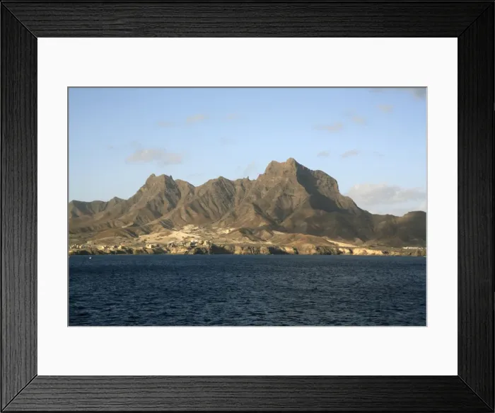 Framed Print : Face mountain, Mindelo harbour, Sao Vicente, Cape Verde Islands, Atlantic, Africa Framed Print : Face mountain, Mindelo harbour, Sao Vicente, Cape Verde Islands, Atlantic, Africa
