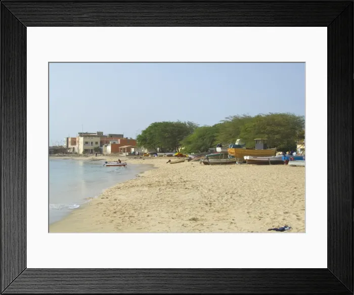 Framed Print : The main town of Sal Rei, Boa Vista, Cape Verde Islands, Africa Framed Print : The main town of Sal Rei, Boa Vista, Cape Verde Islands, Africa