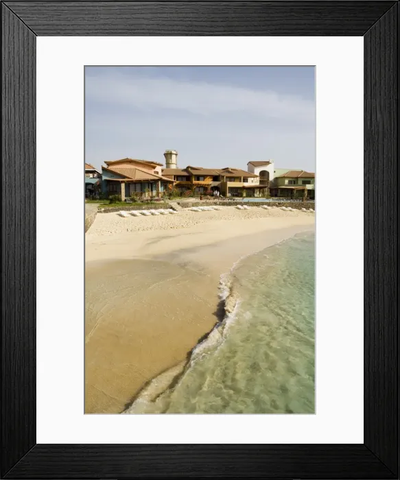 Framed Print : New development for booming property market, Santa Maria, Sal (Salt), Cape Verde Islands