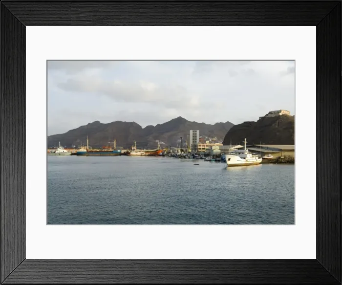 Framed Print : Harbour of Mindelo, Sao Vicente, Cape Verde Islands, Africa Framed Print : Harbour of Mindelo, Sao Vicente, Cape Verde Islands, Africa