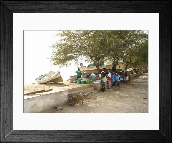 Framed Print : The main town of Sal Rei, Boa Vista, Cape Verde Islands, Africa Framed Print : The main town of Sal Rei, Boa Vista, Cape Verde Islands, Africa