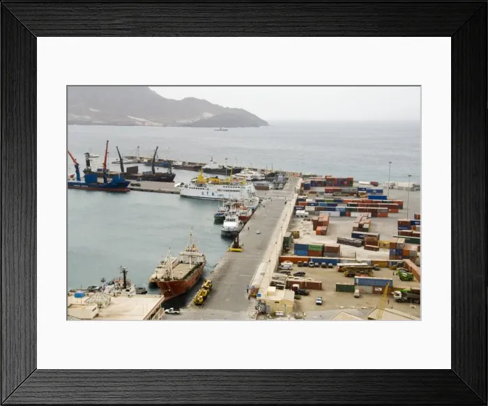 Framed Print : Port of Mindelo, Sao Vicente, Cape Verde Islands, Africa Framed Print : Port of Mindelo, Sao Vicente, Cape Verde Islands, Africa