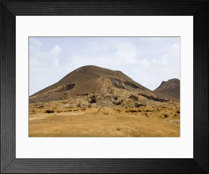 Framed Print : Remains of volcano near Calhau, Sao Vicente, Cape Verde Islands, Africa Framed Print : Remains of volcano near Calhau, Sao Vicente, Cape Verde Islands, Africa