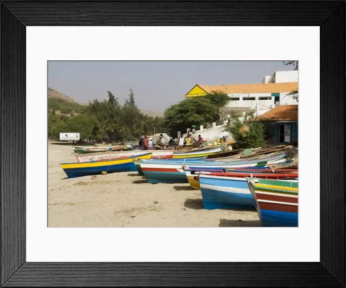 Framed Print : Fishing boats, Tarrafal, Santiago, Cape Verde Islands, Africa Framed Print : Fishing boats, Tarrafal, Santiago, Cape Verde Islands, Africa