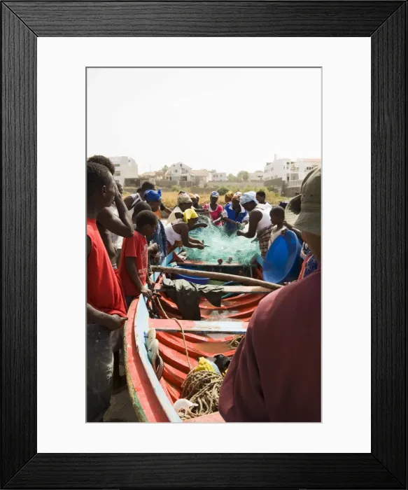 Framed Print : Fishing boats, Tarrafal, Santiago, Cape Verde Islands, Africa Framed Print : Fishing boats, Tarrafal, Santiago, Cape Verde Islands, Africa