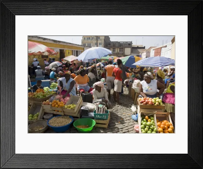 Framed Print : Municipal Market at Assomada, Santiago, Cape Verde Islands, Africa Framed Print : Municipal Market at Assomada, Santiago, Cape Verde Islands, Africa